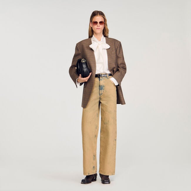 Jeans wijd stone washed