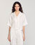 Korte overhemdblouse met jacquard bloem