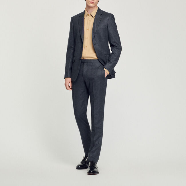 Flannel suit trousers