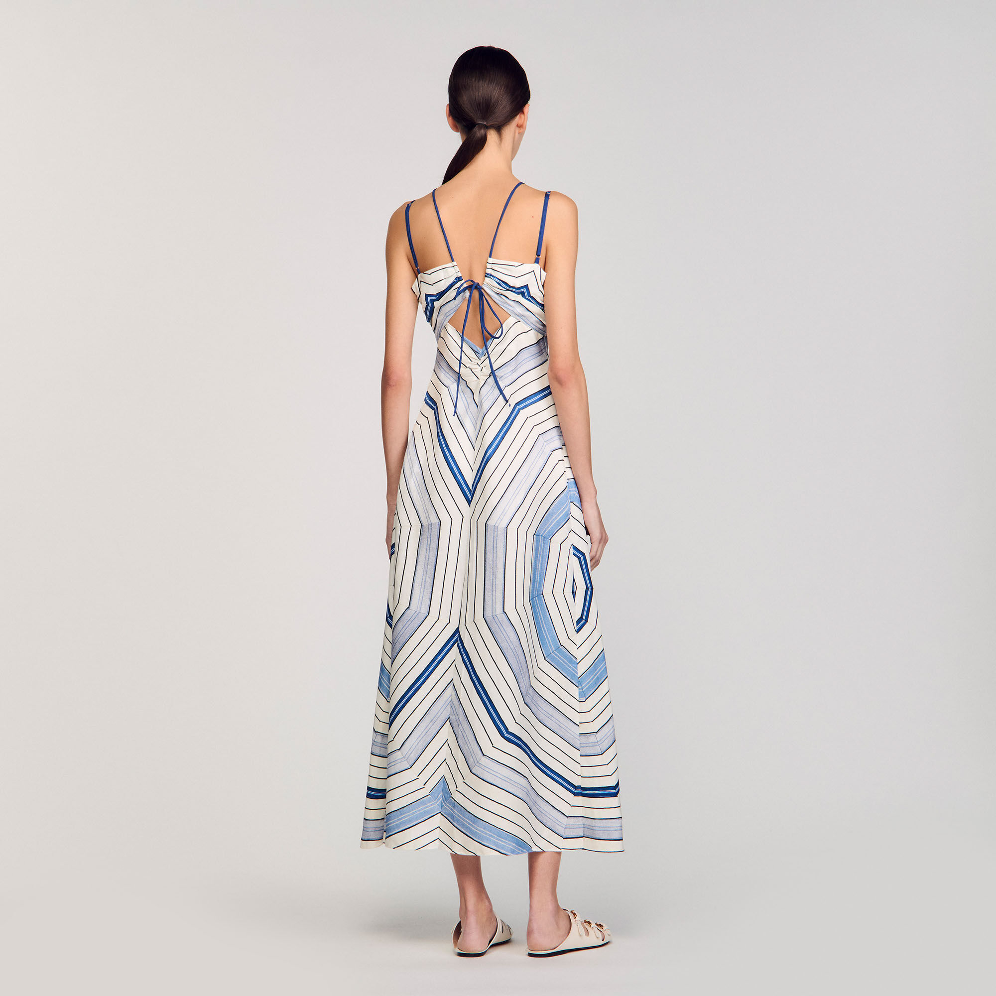 Lange jurk met Spirales-print