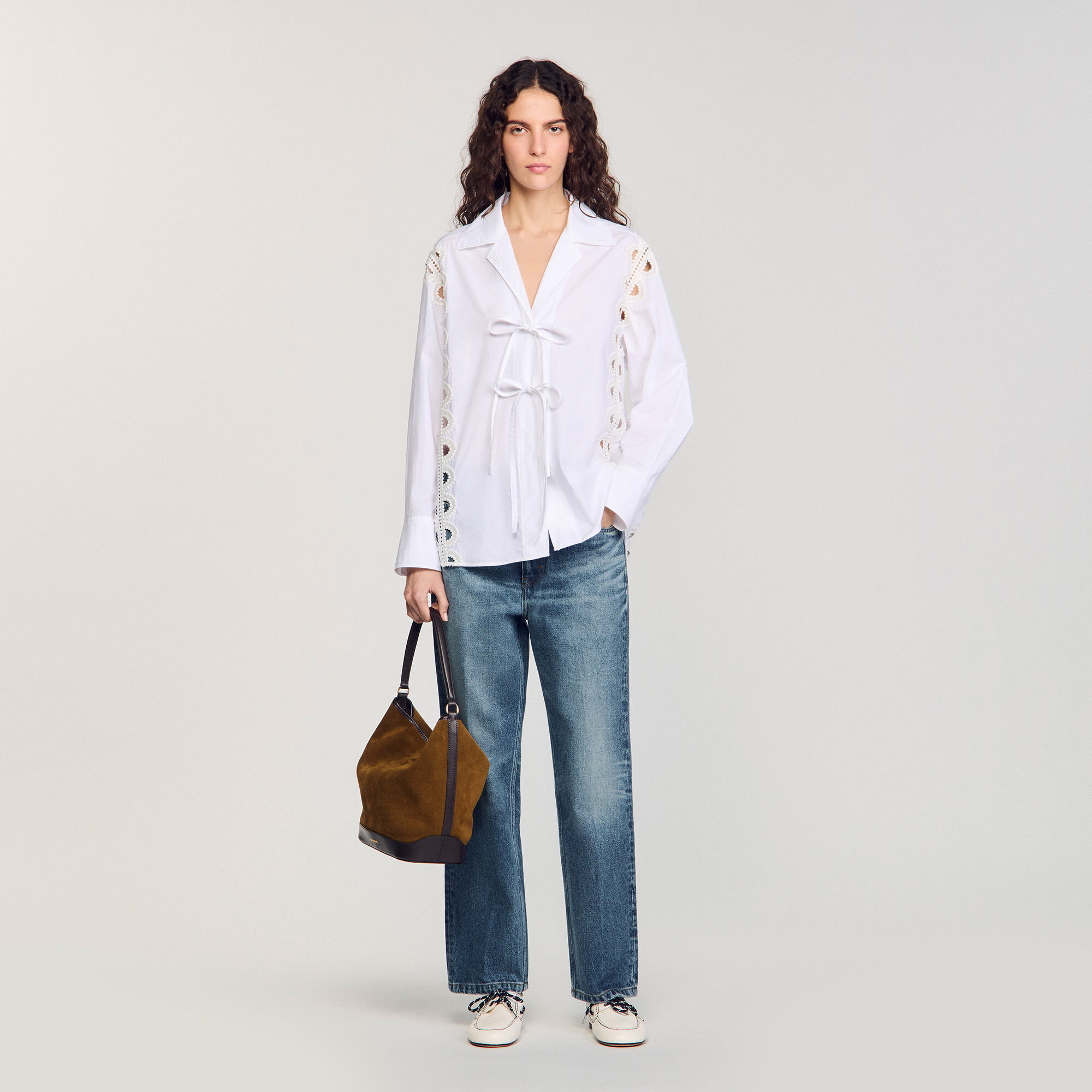 Tas bucket bag leer en suède TANGOSO