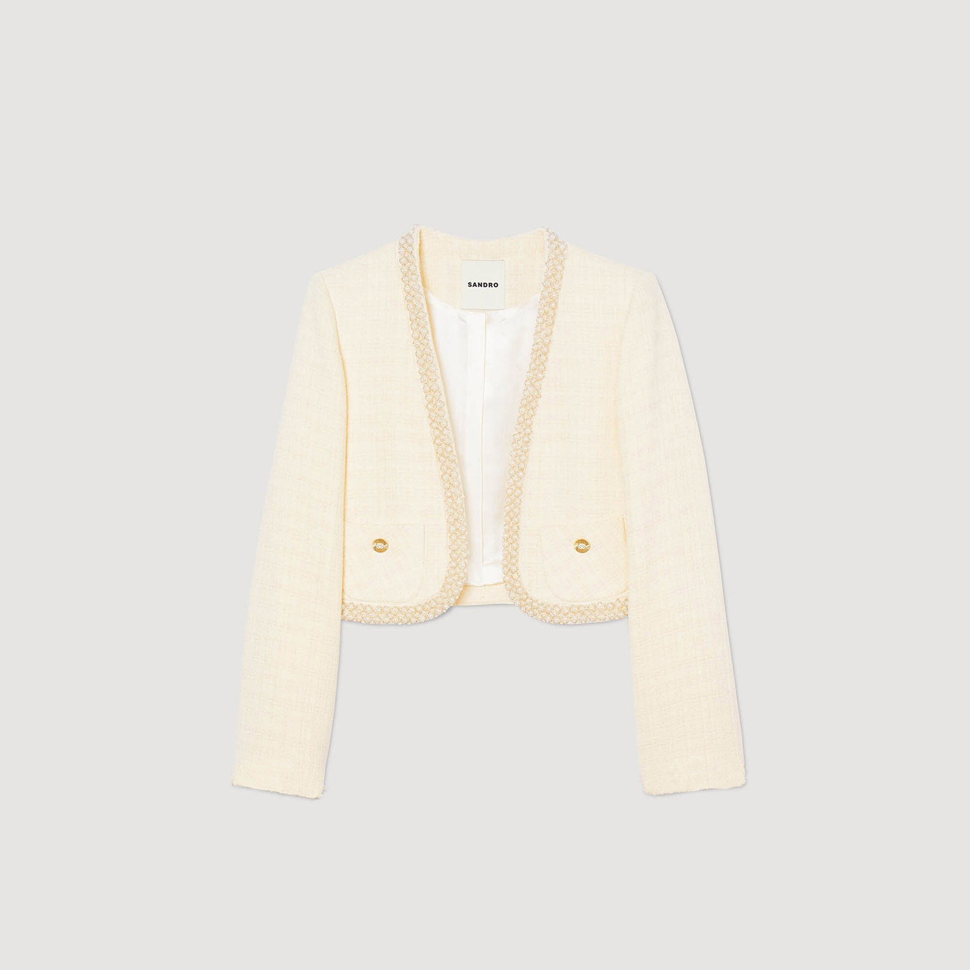 Kort tweed jasje