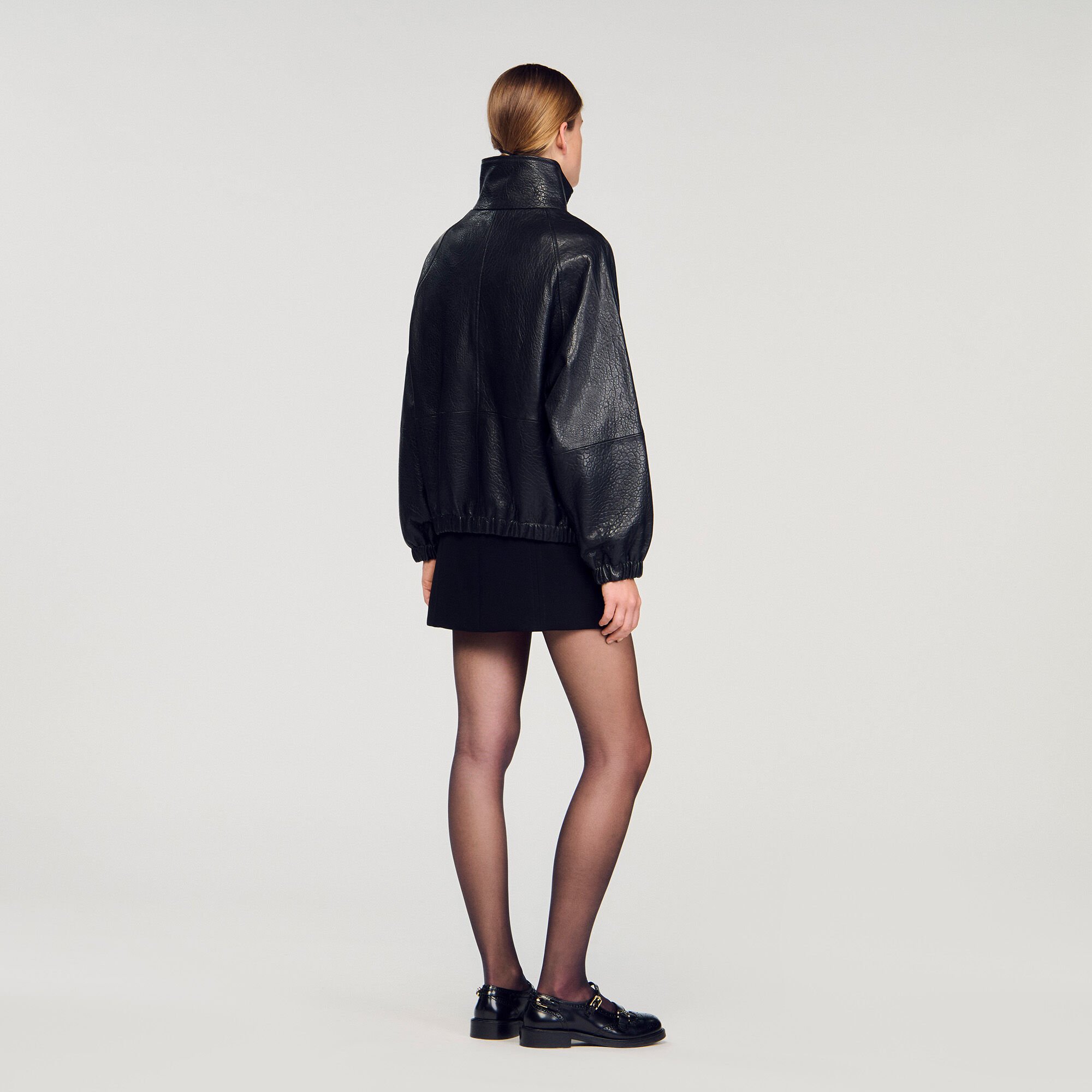 Leren jack oversized