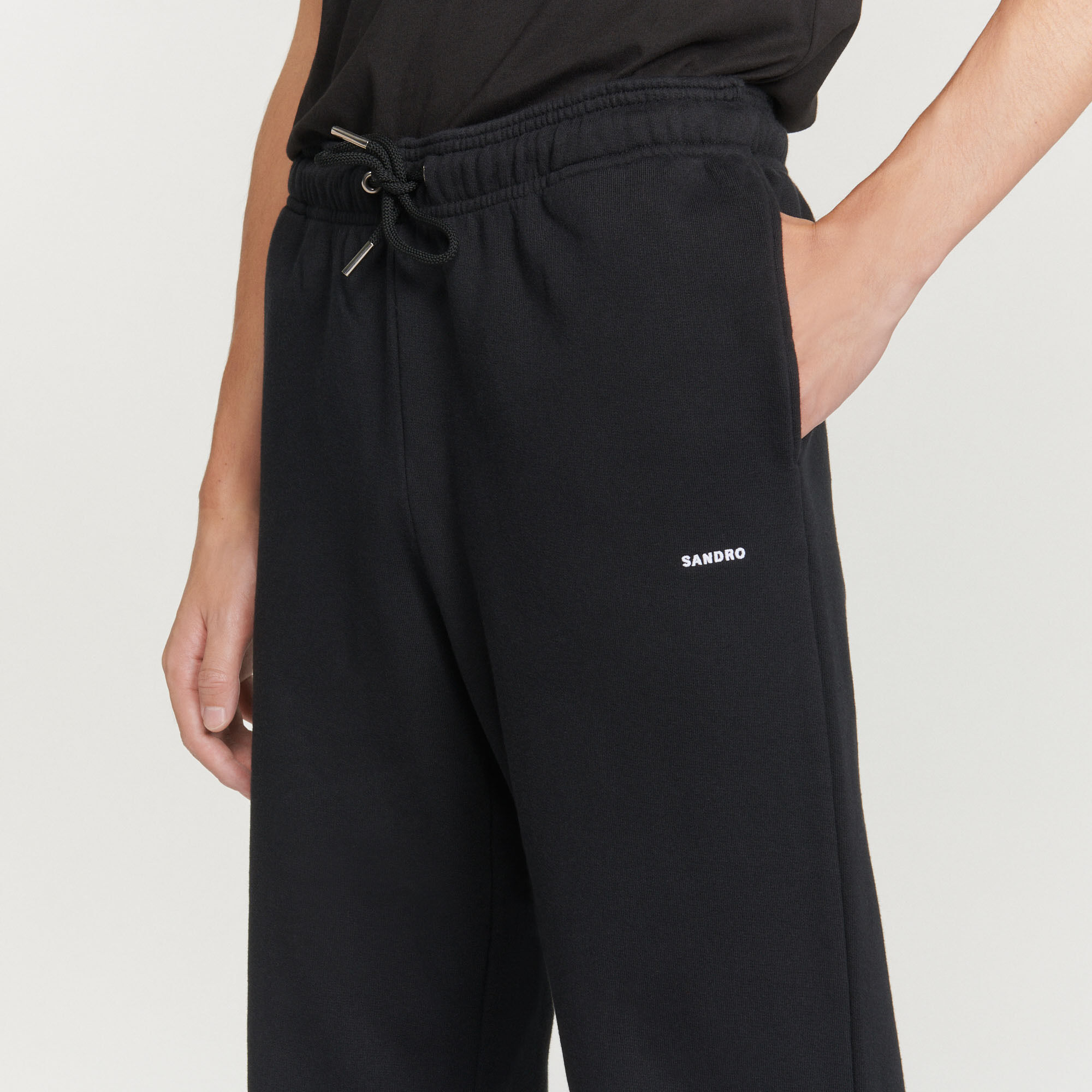 Molton joggingbroek met borduursel