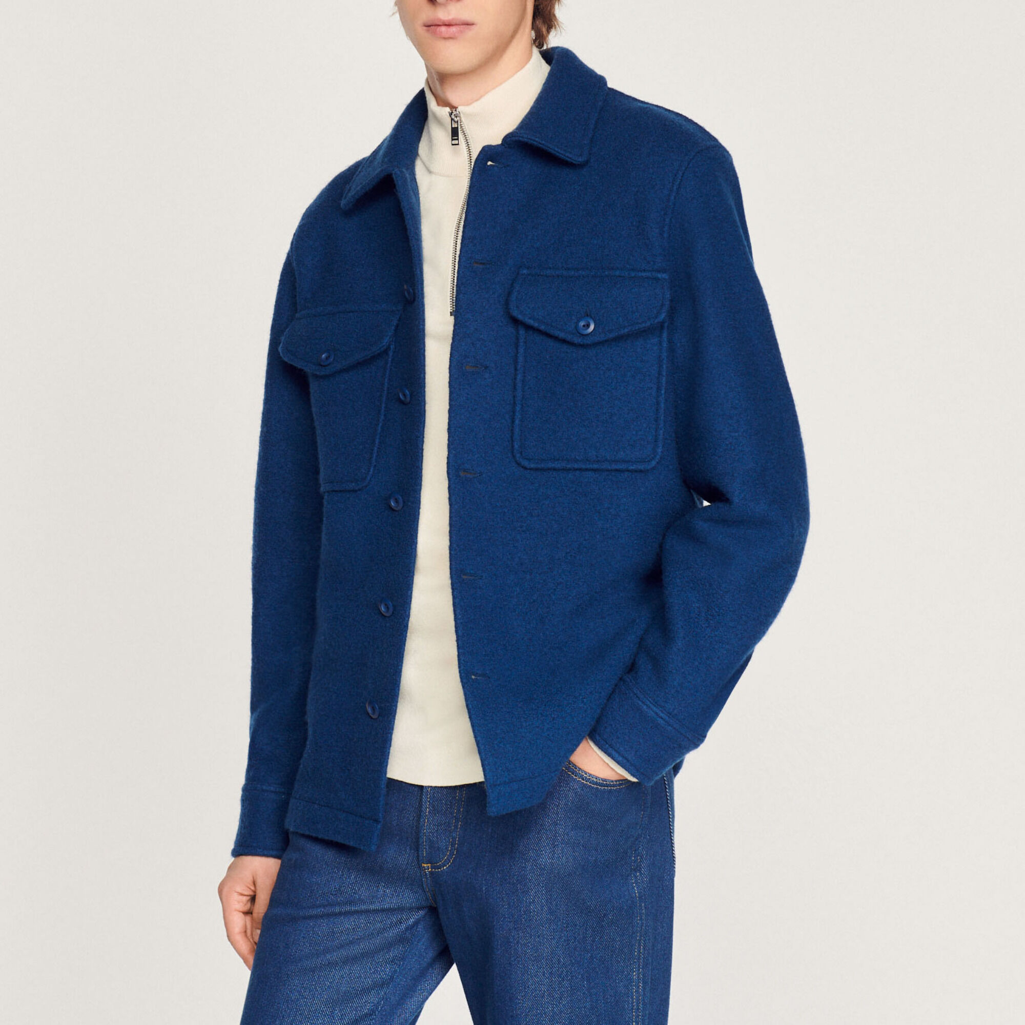 Surchemise en laine bouillie