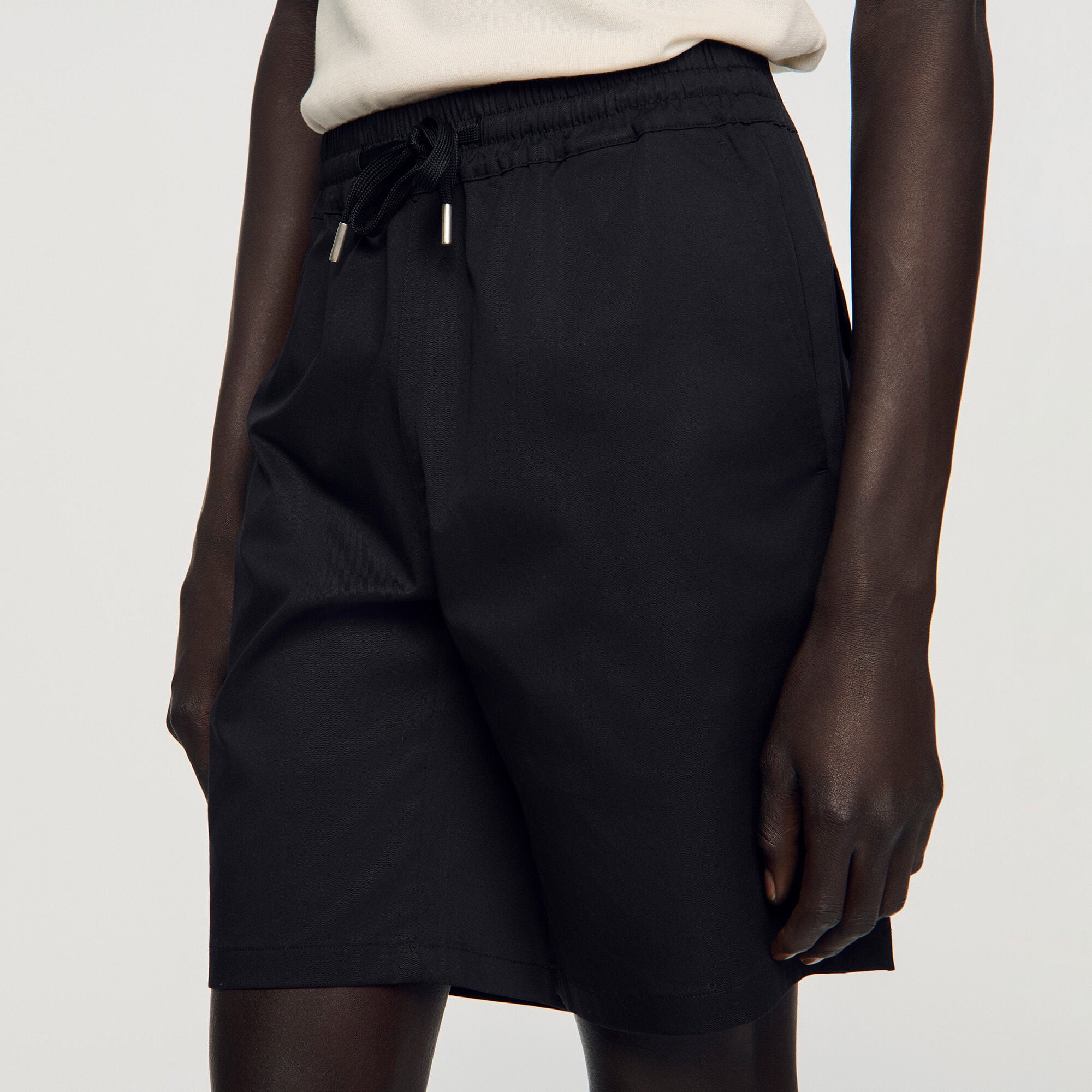 Katoenen short elastische taille