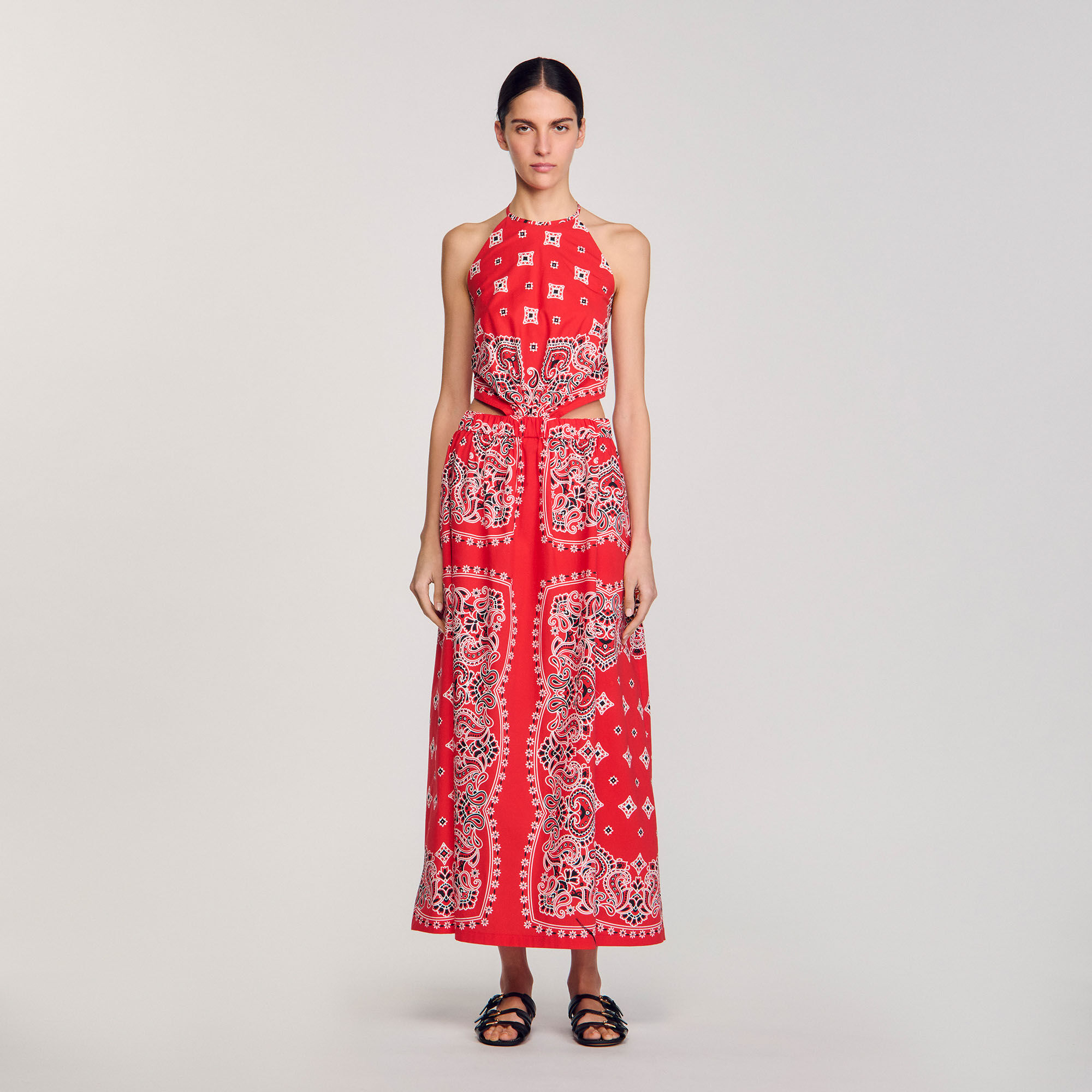 Lange jurk bandana print