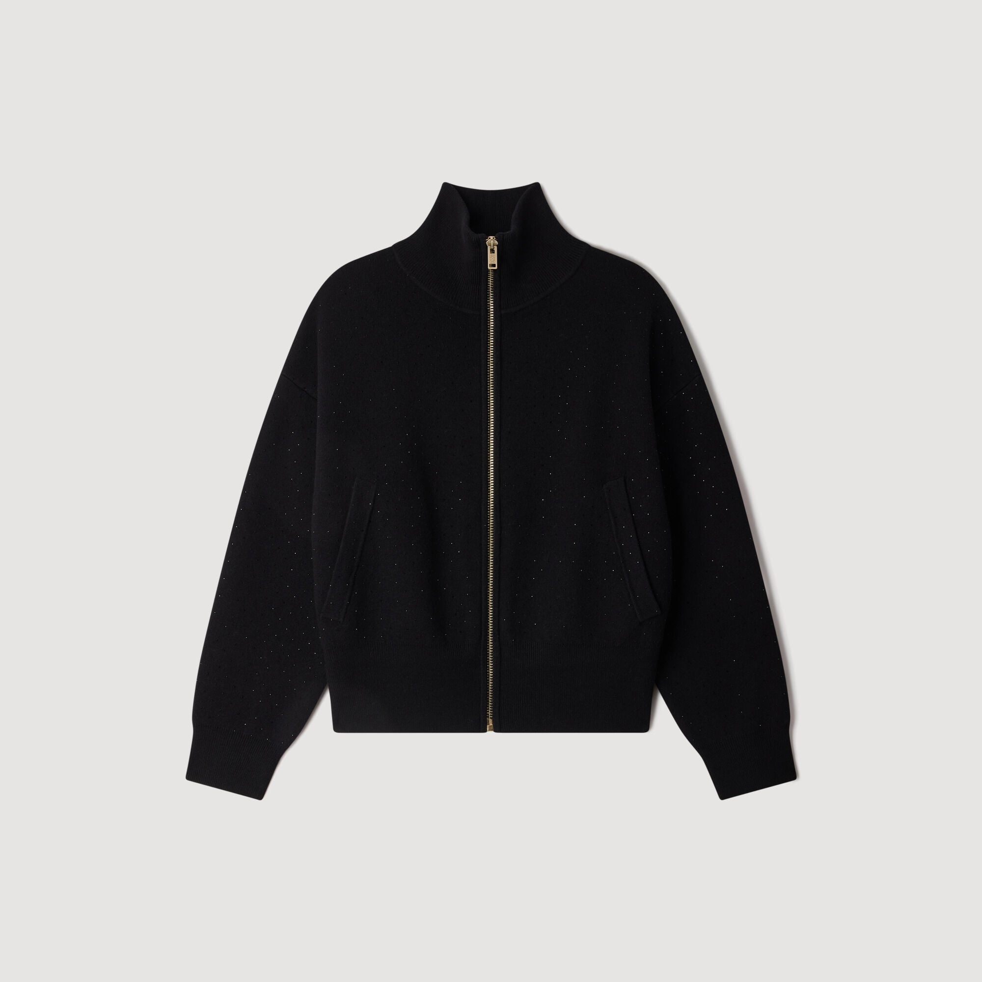 Vest met opstaande kraag en stras - Vrouw | Sandro