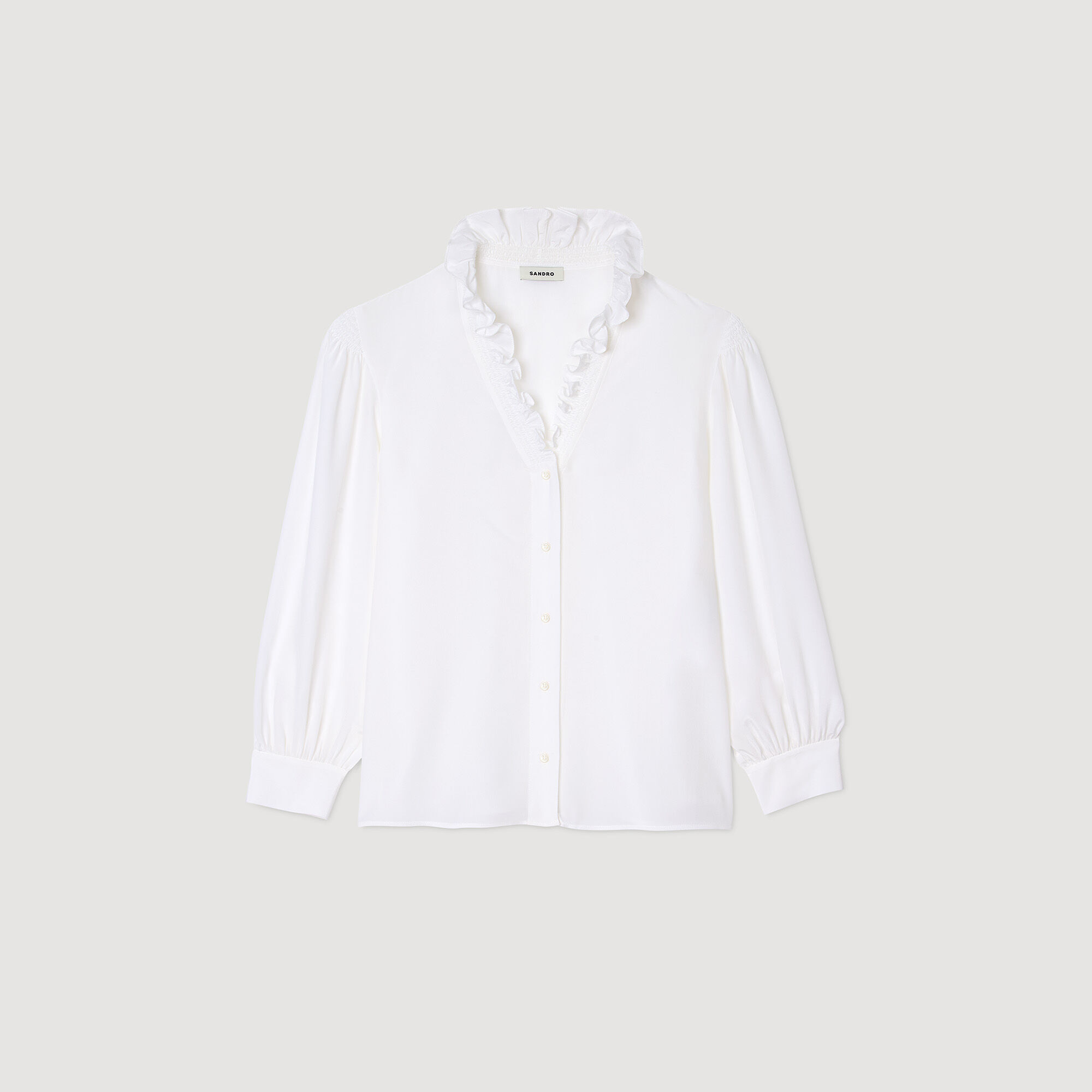Soepele overhemdblouse zijde