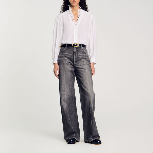 Soepele overhemdblouse zijde - Vrouw | Sandro