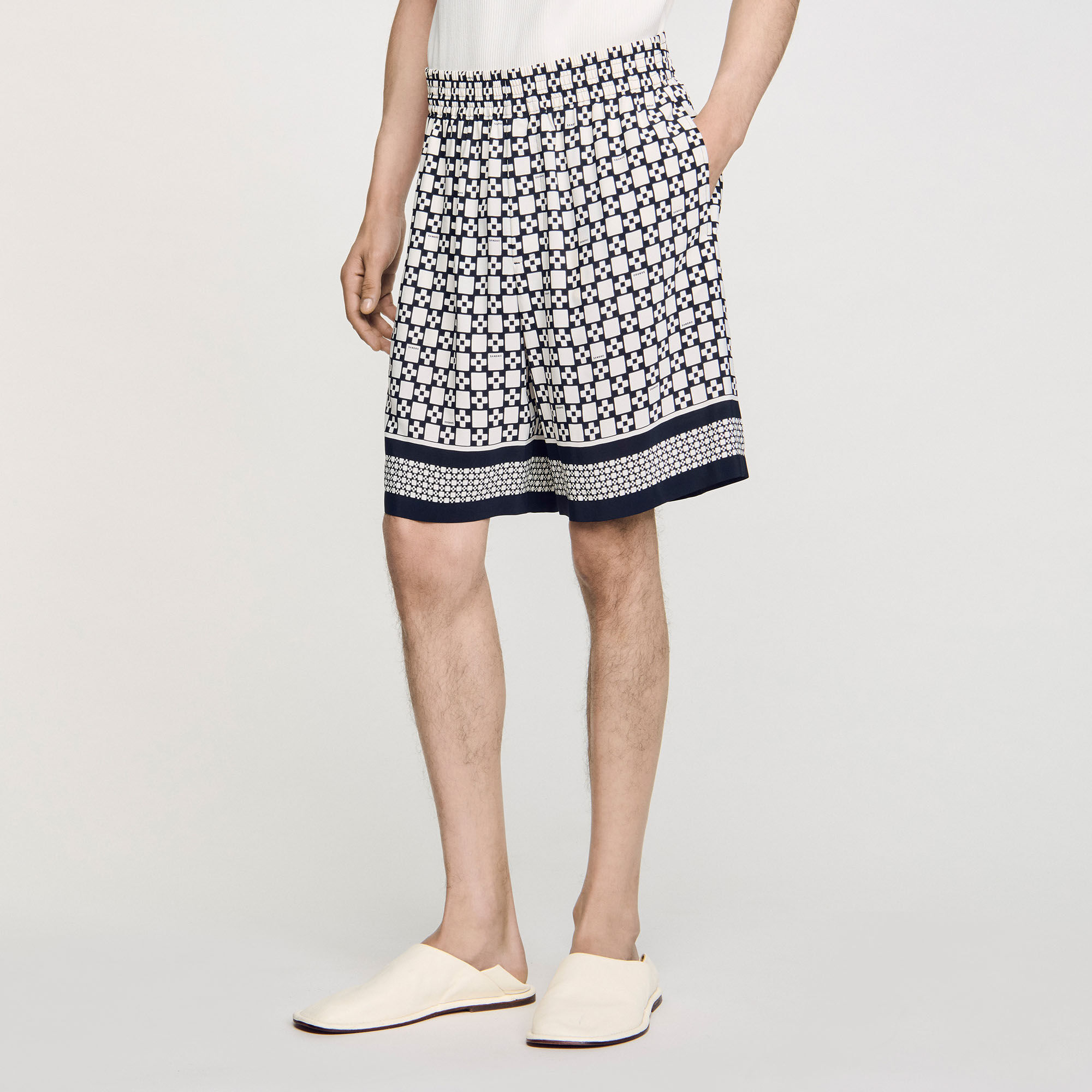Bermuda short Square Cross print