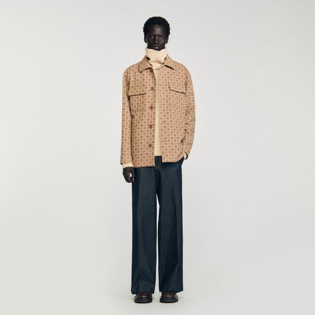 Overshirt jacquard Square Cross