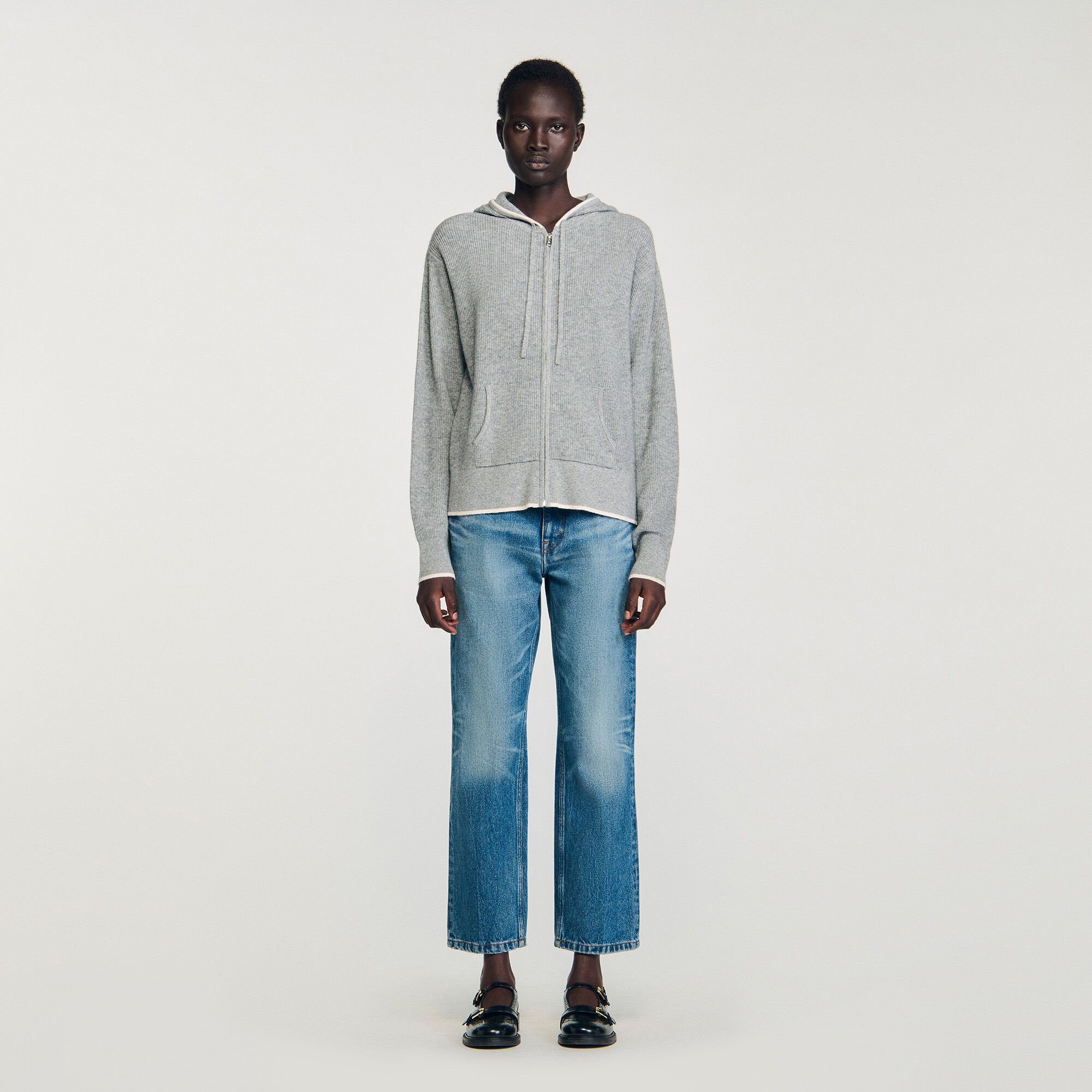 Cardigan vest met capuchon