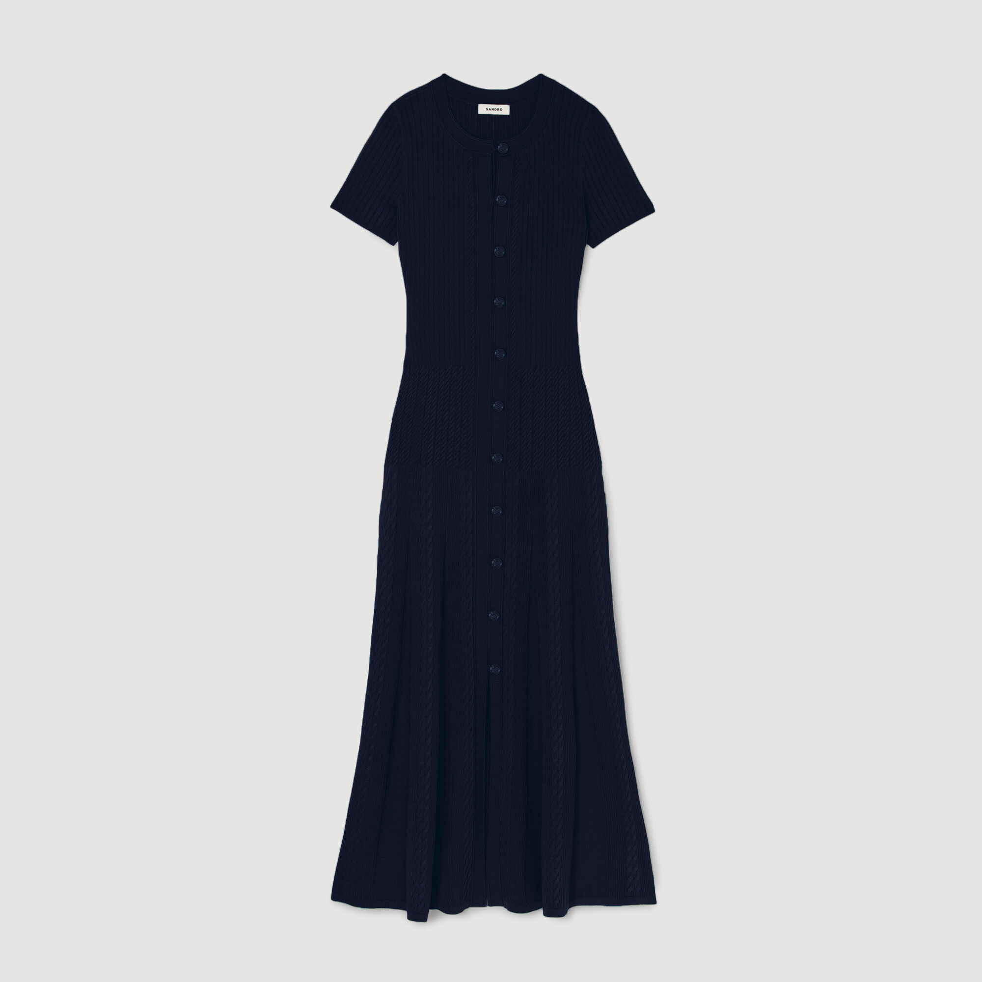 Lange tricot jurk