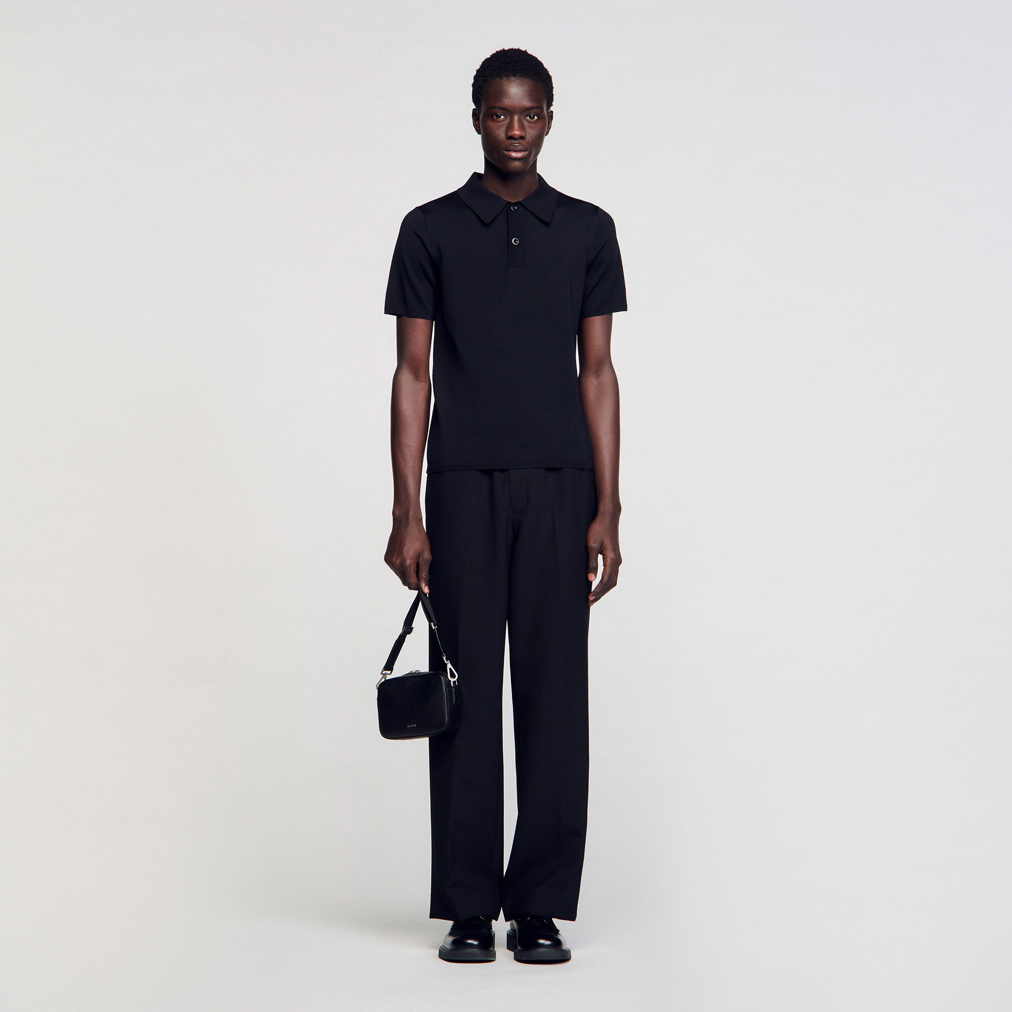 Tricot poloshirt met korte mouwen