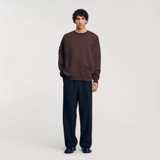 Sweatshirt oversized bloemmotief