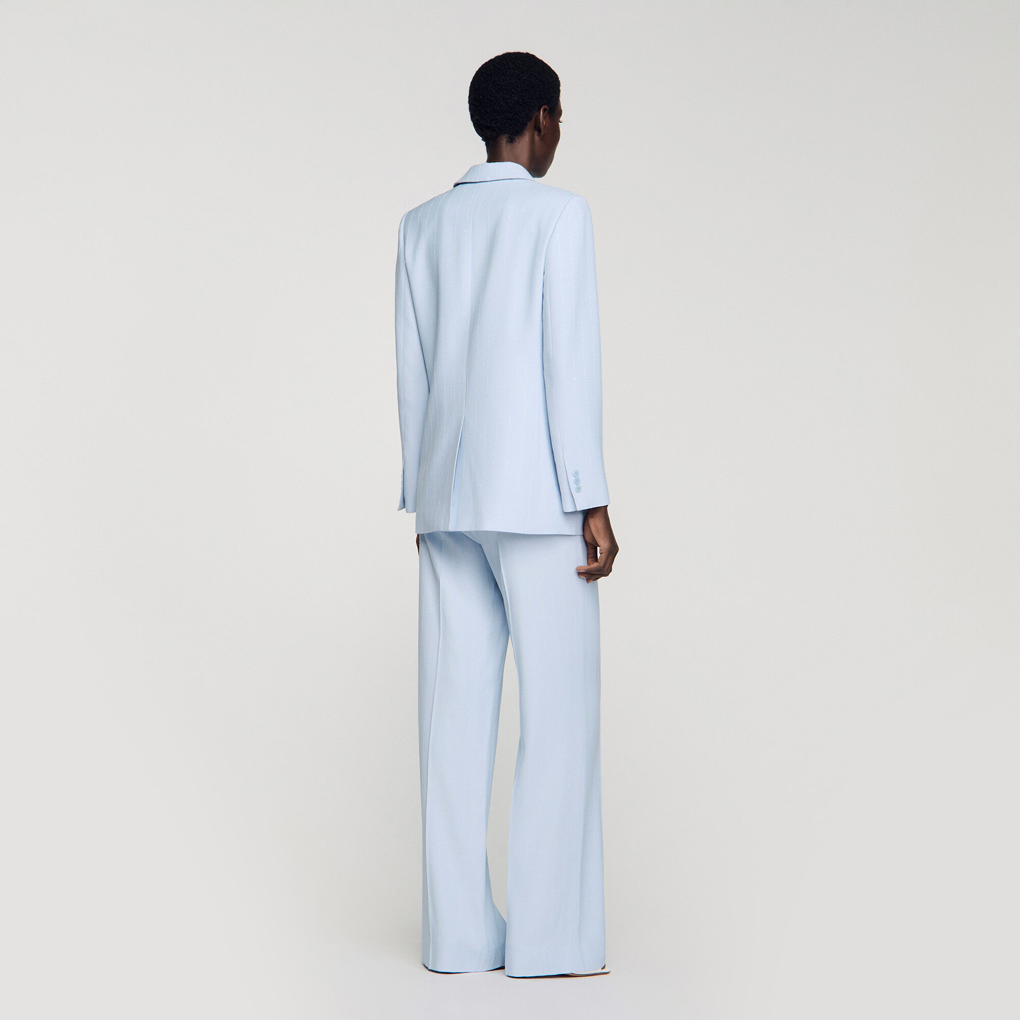 Gestreepte blazer met pailletten