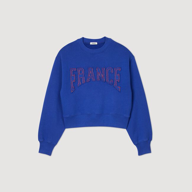 Sweatshirt met France borduursel