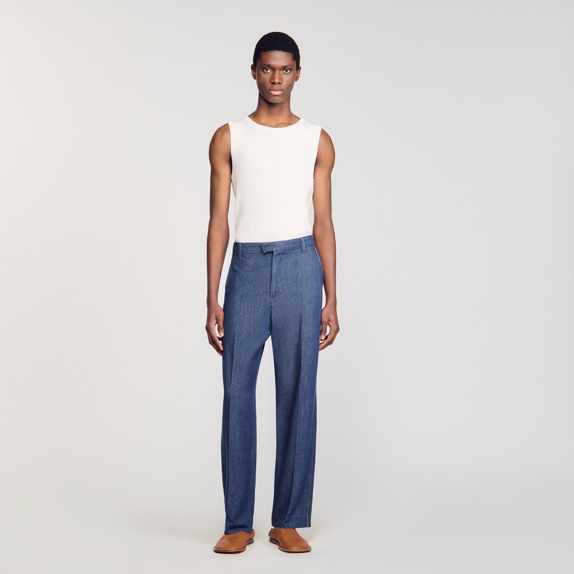 Pantalon chambray