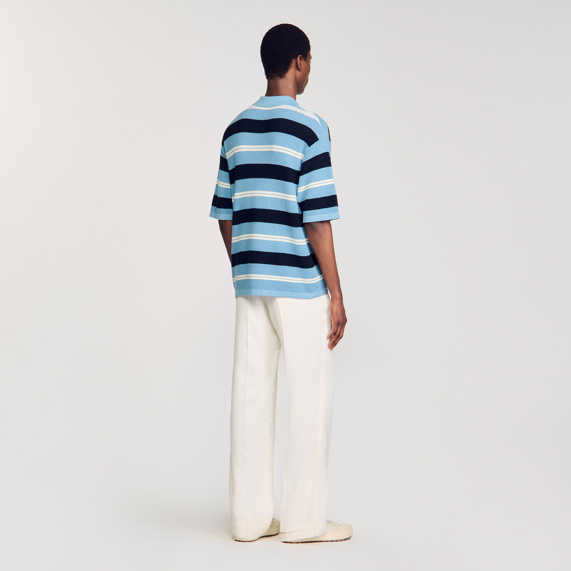 Polo tricot gestreept