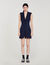 Korte jurk blazer stijl geplooid