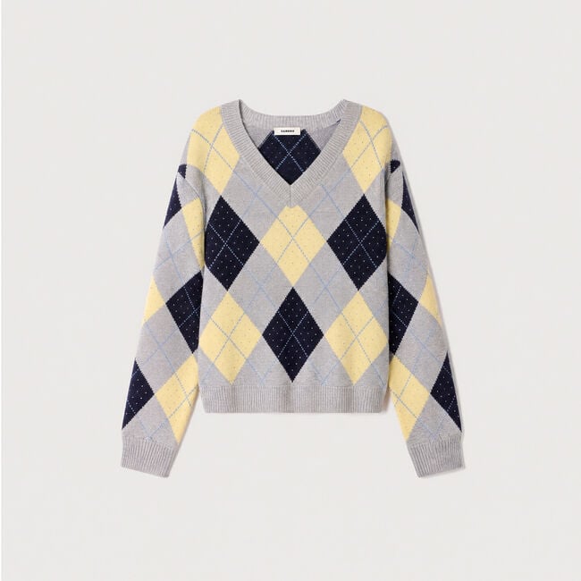 Argyle-trui met stras - Vrouw | Sandro