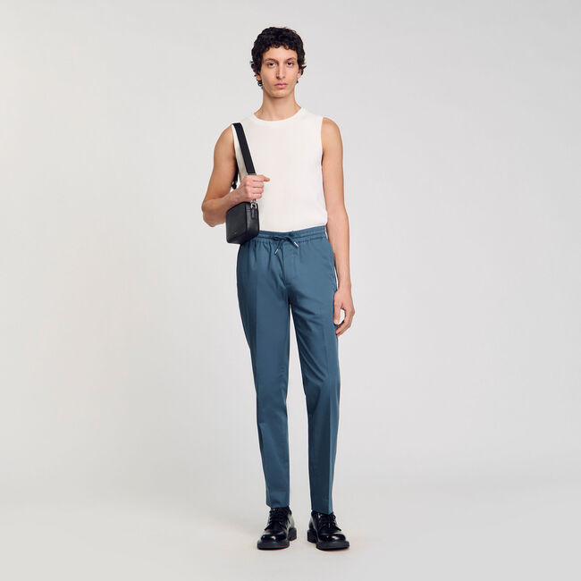 Rechte pantalon met elastiek