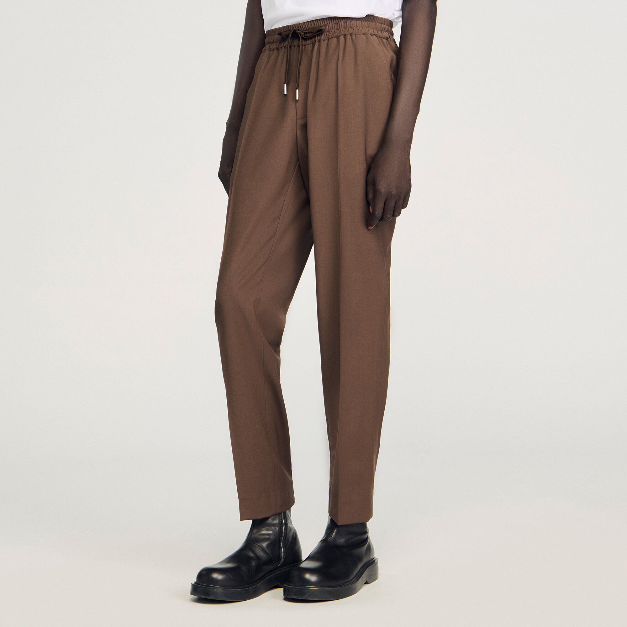 Rechte pantalon met elastiek