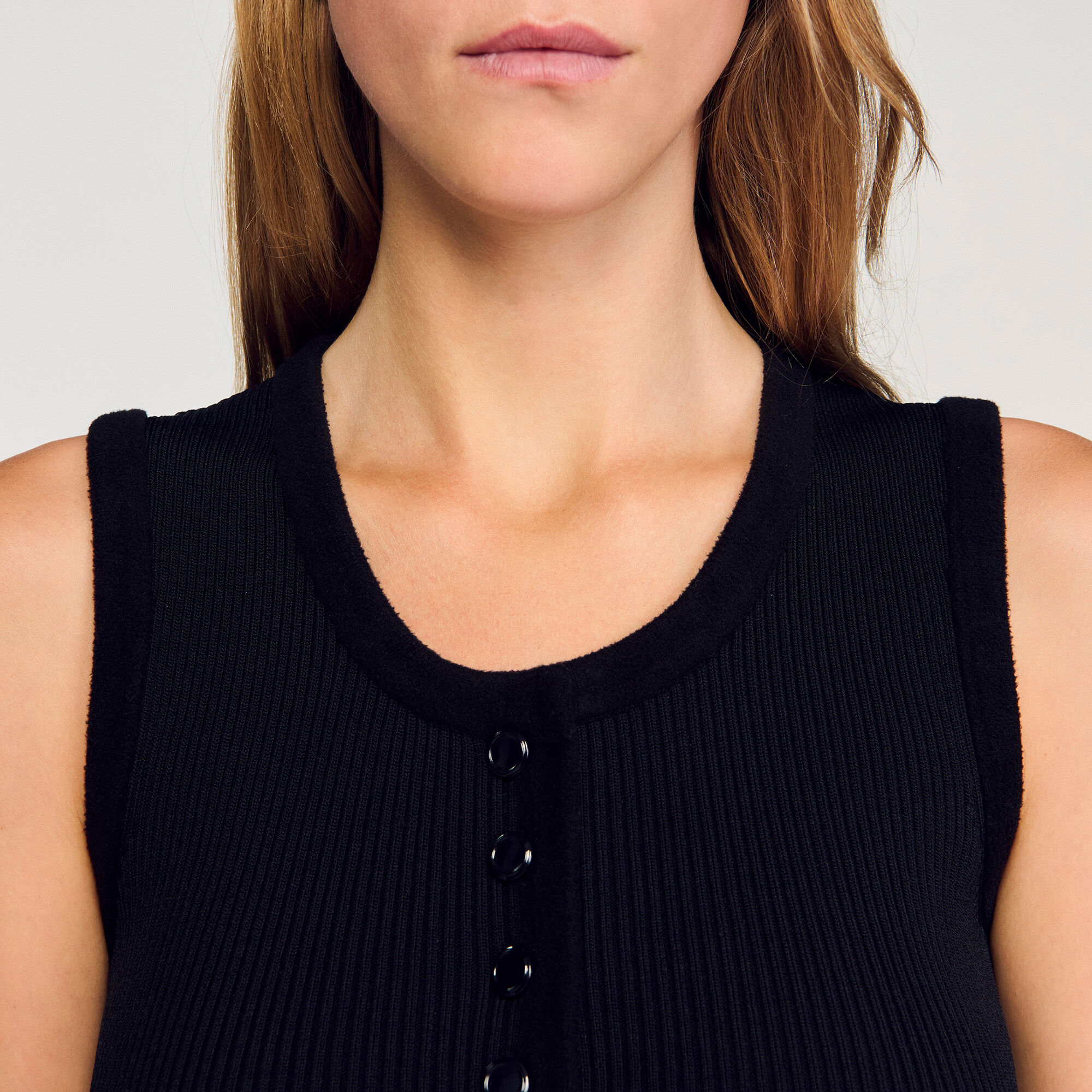 Korte ribtricot jurk