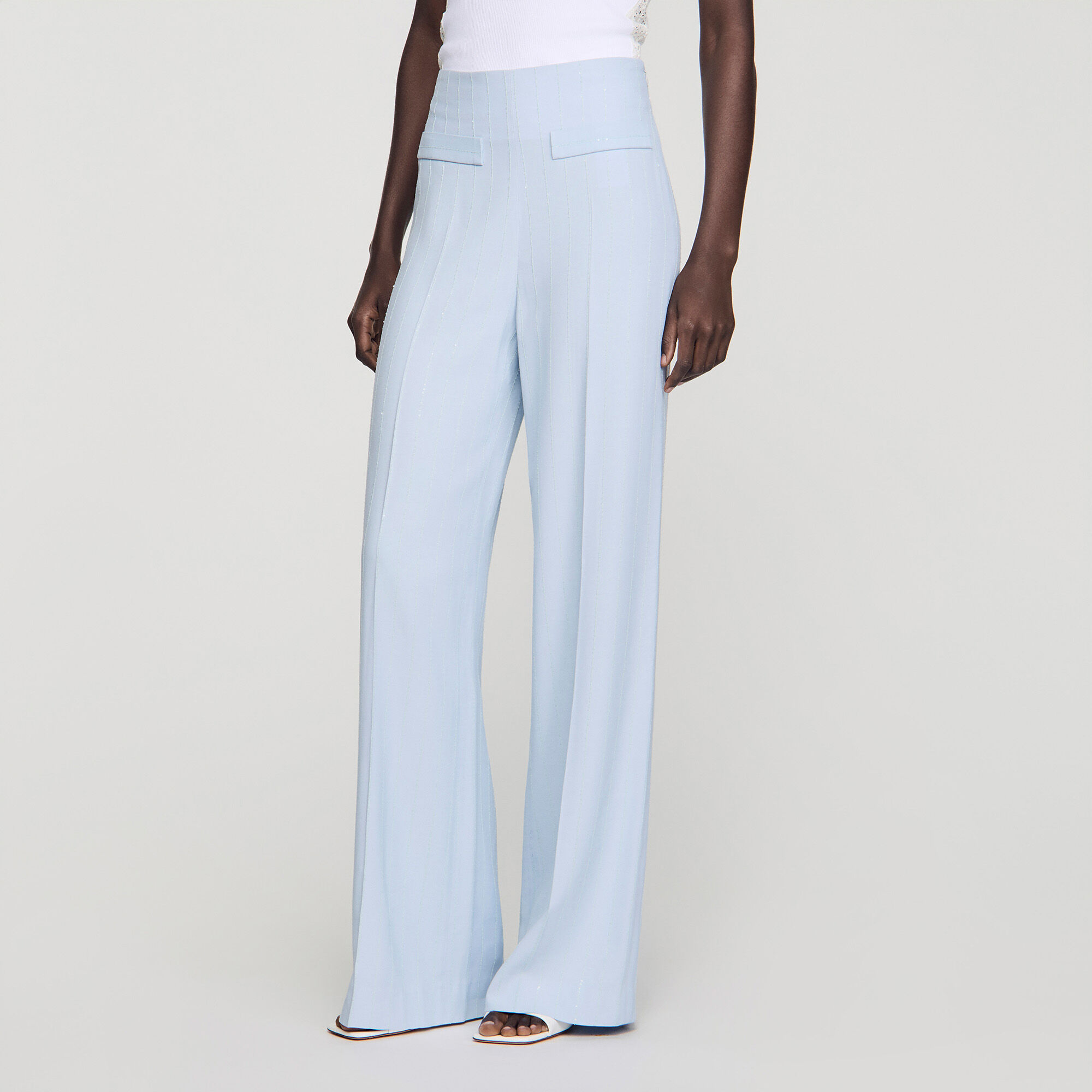 Pantalon gestreept met pailletten