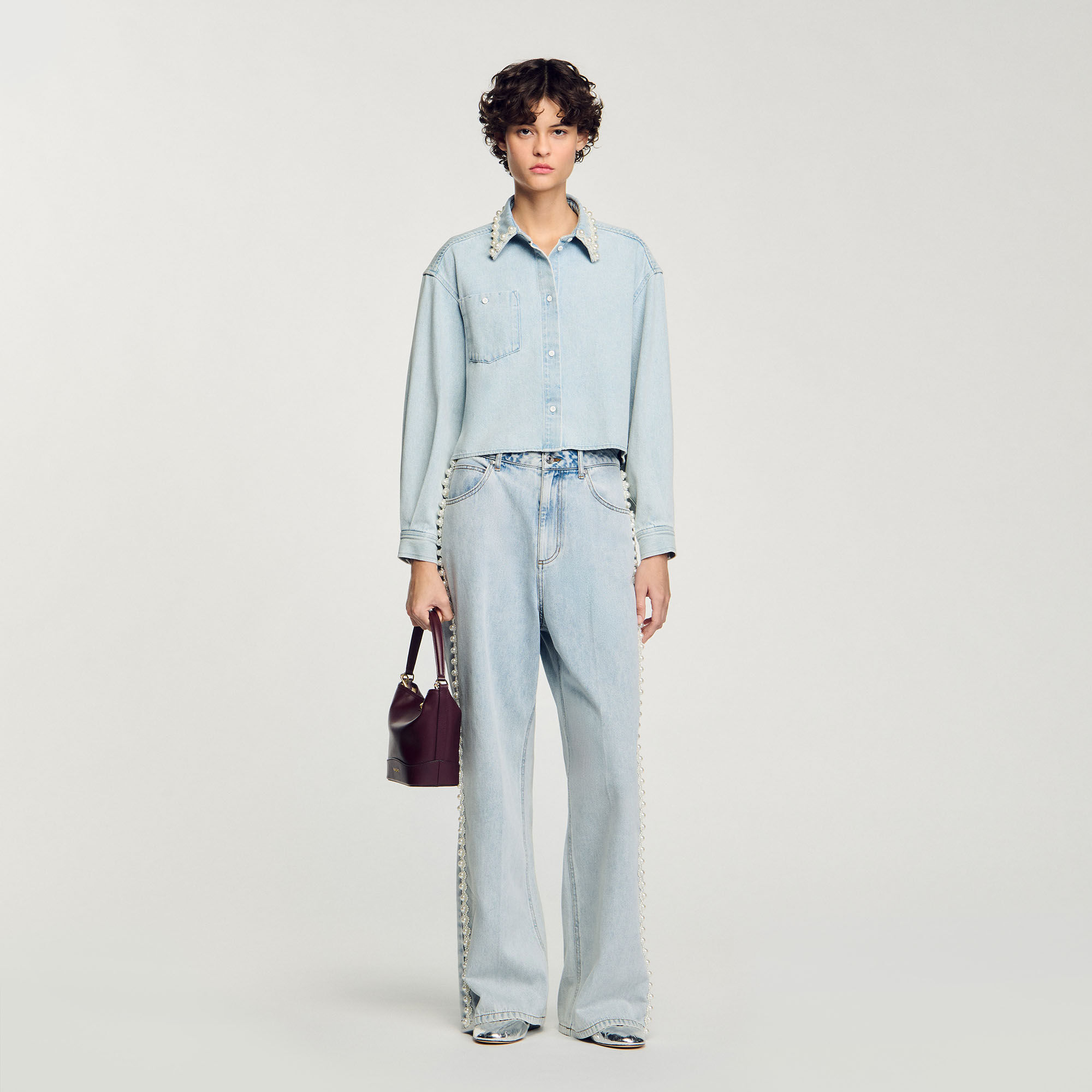 Jeans met kralen