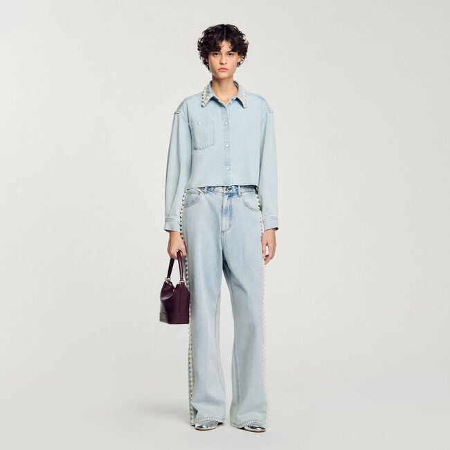 Jeans met kralen