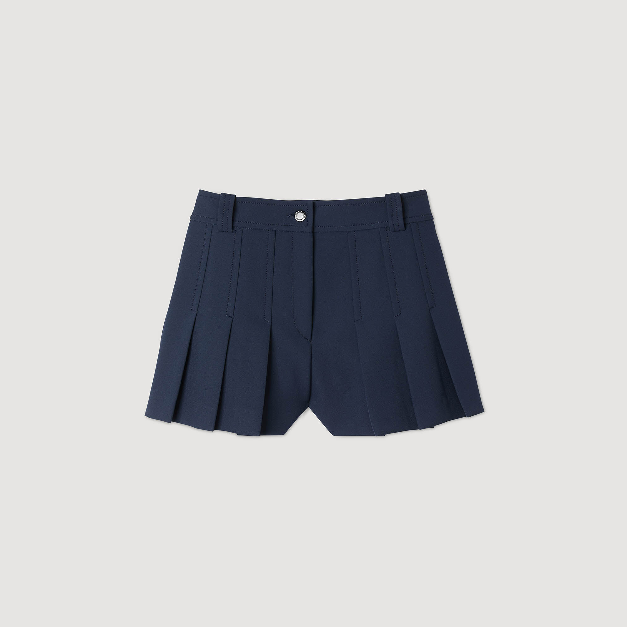 Short met plooien