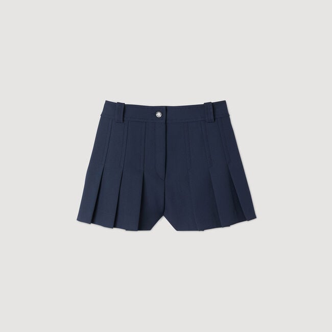 Short met plooien