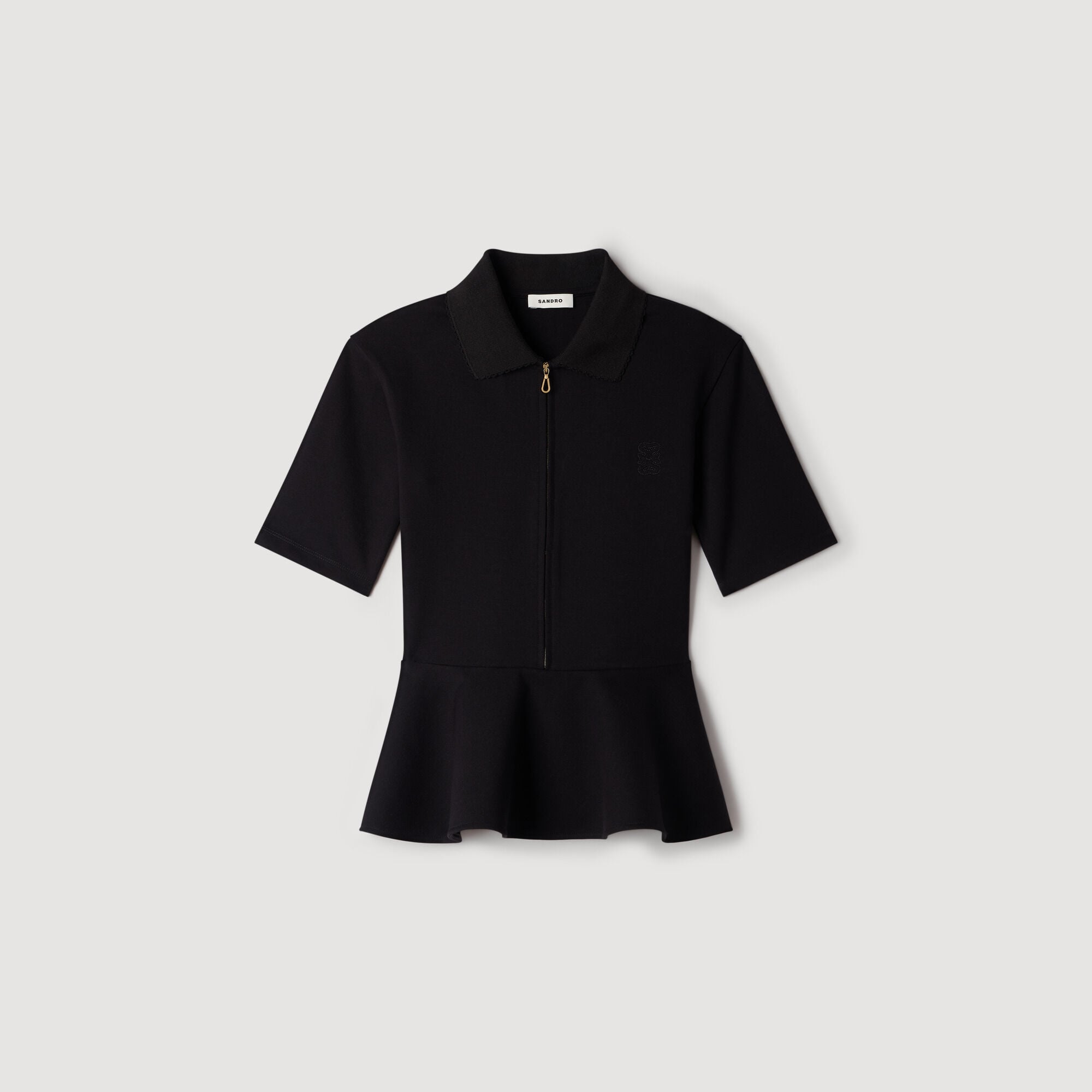 T-shirt met schootje en polokraag - Vrouw | Sandro
