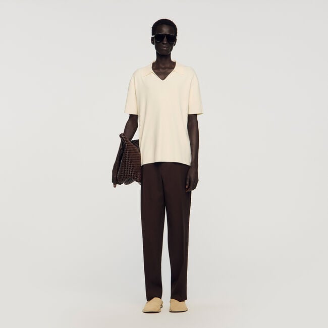 Polo gebreid stretch