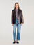 Oversized leren jack met studs