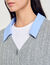 Cardigan vest afneembare overhemdkraag