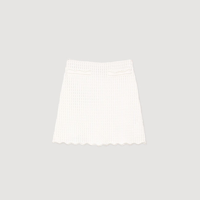 Korte rok tricot met parels