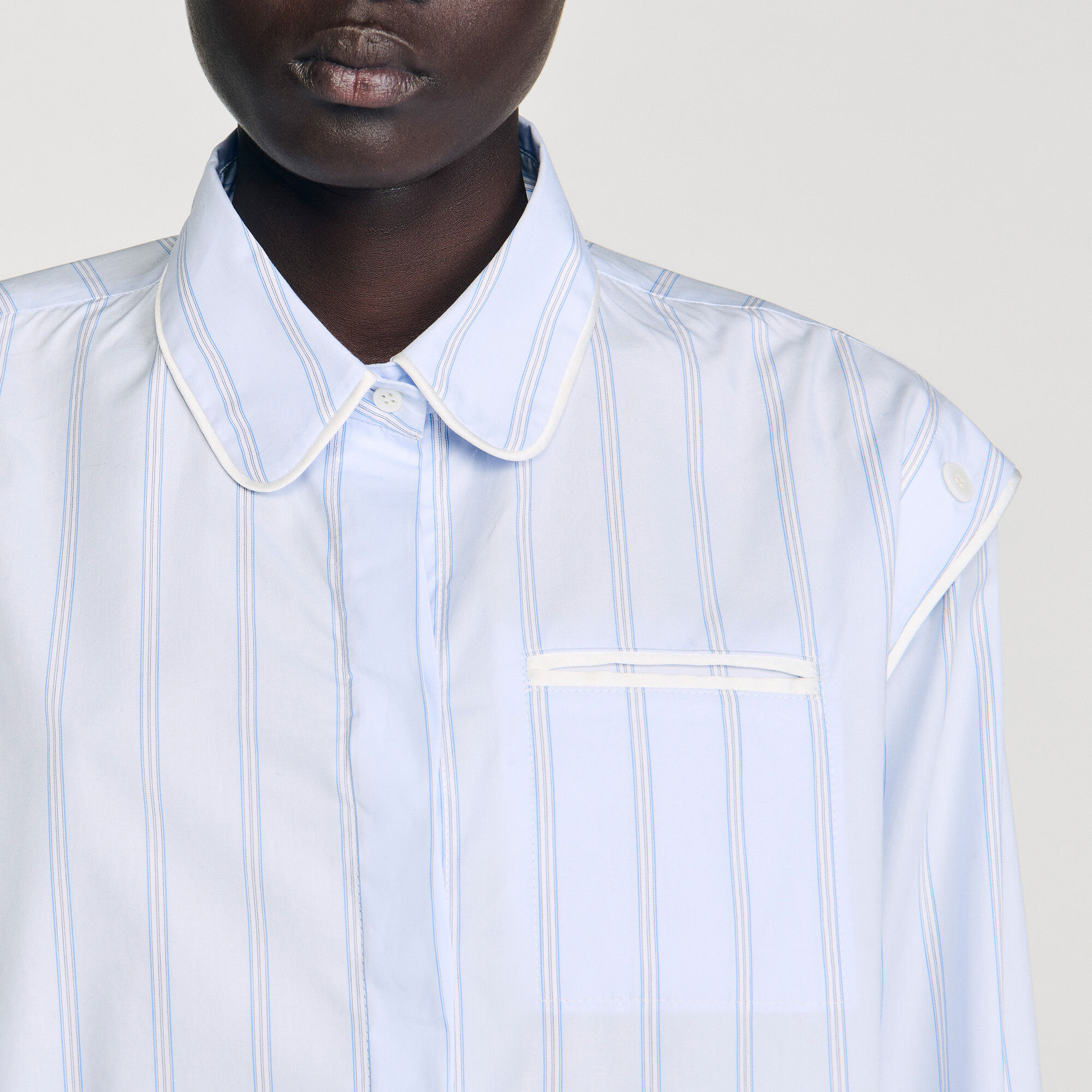 Overhemdblouse gestreept
