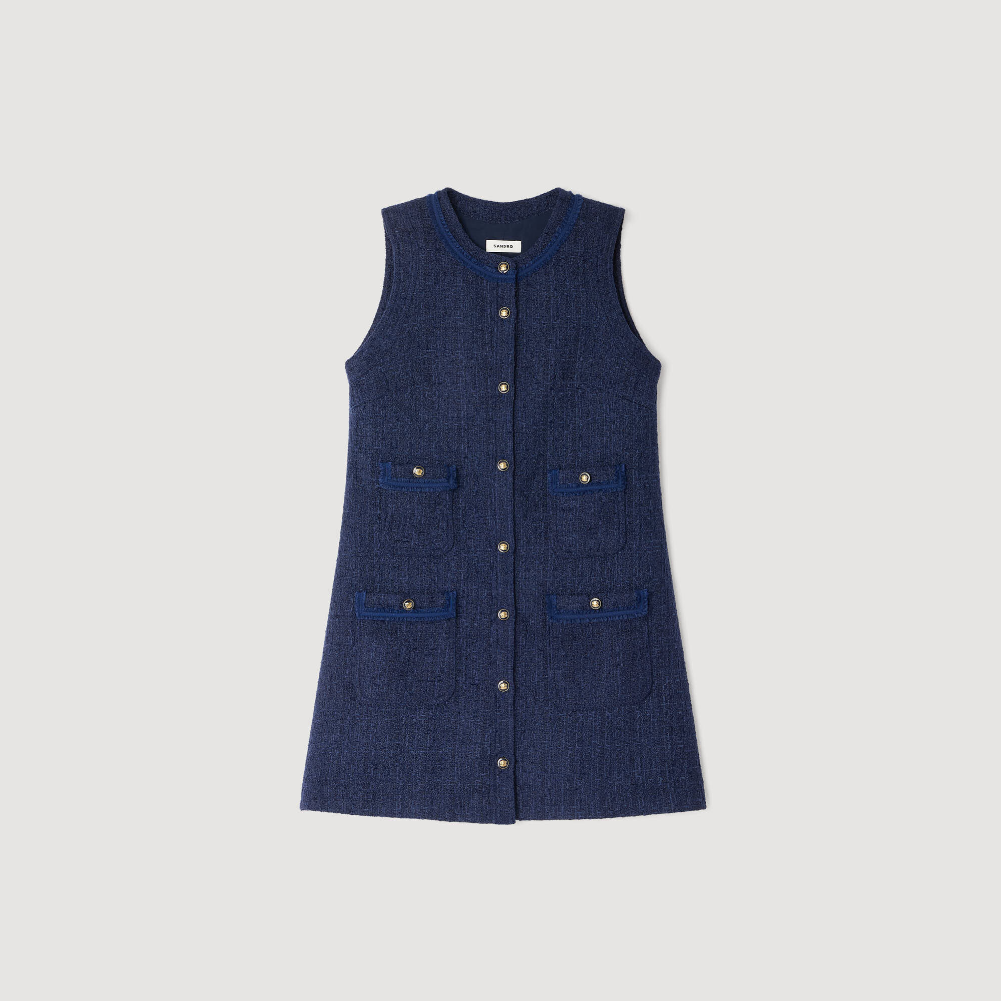 Korte manteljurk van tweed