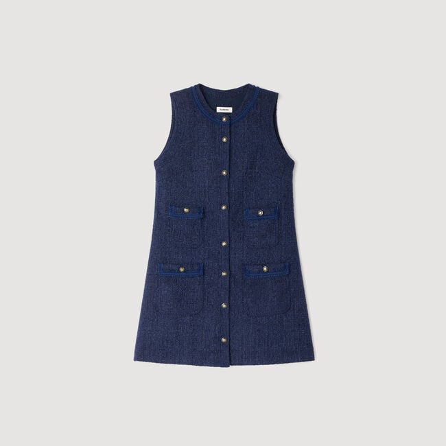Korte manteljurk van tweed