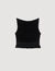 Korte tricot top met ruche