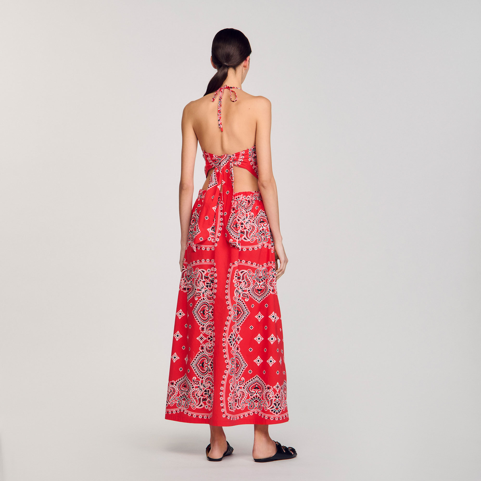 Lange jurk bandana print