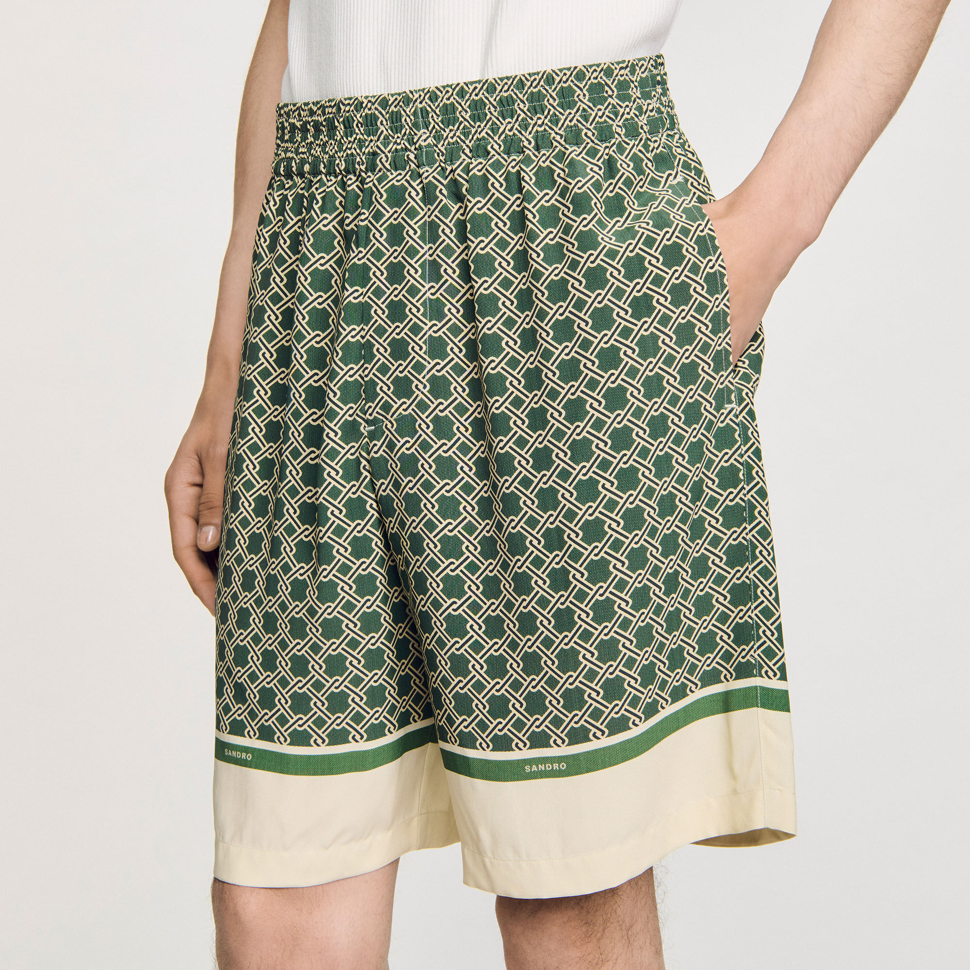 Bermuda soepel met print