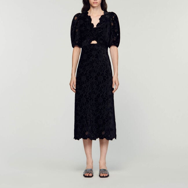 Lange jurk van velours