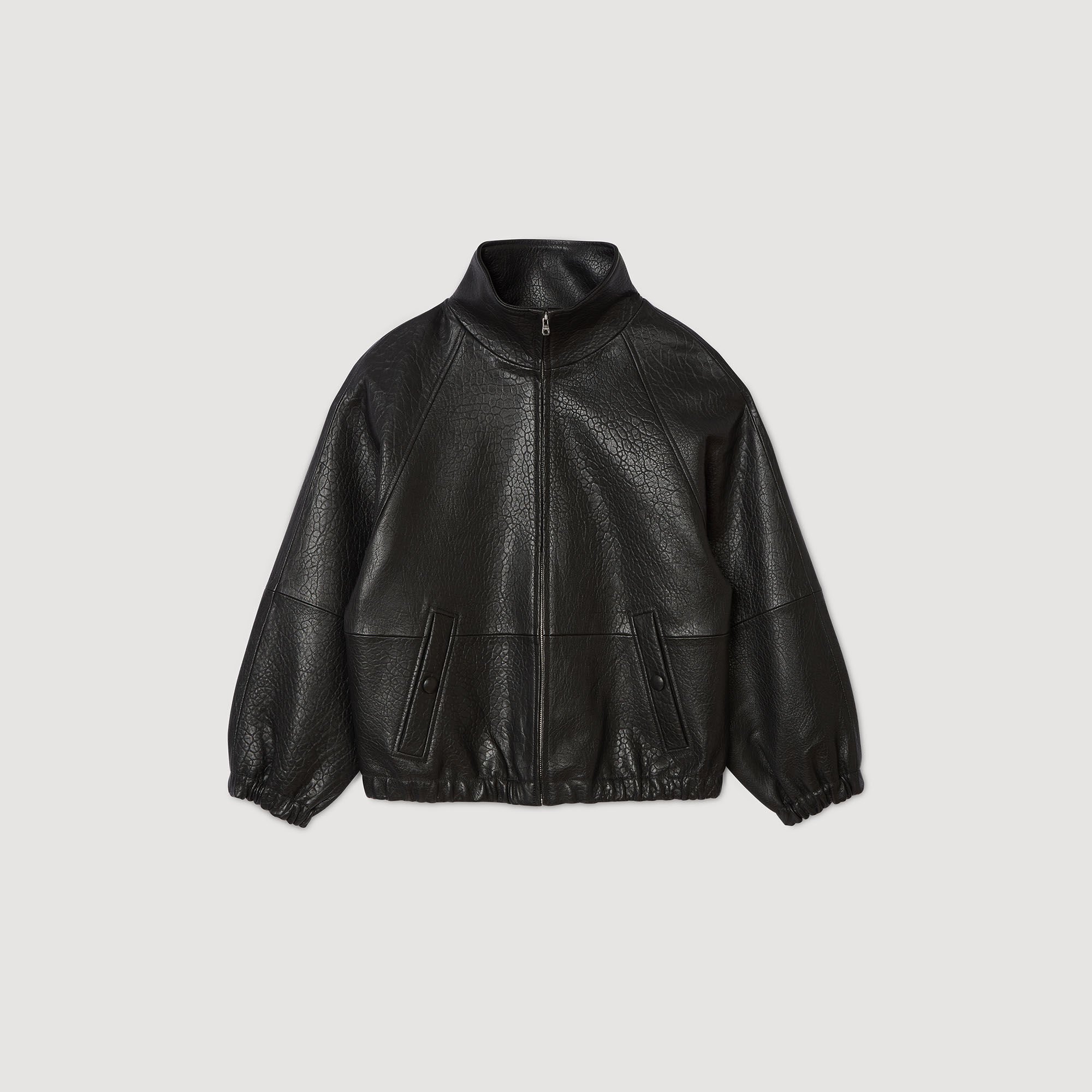 Leren jack oversized