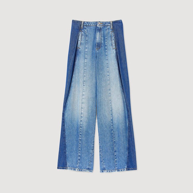 Jeans contrasterende inzetstukken