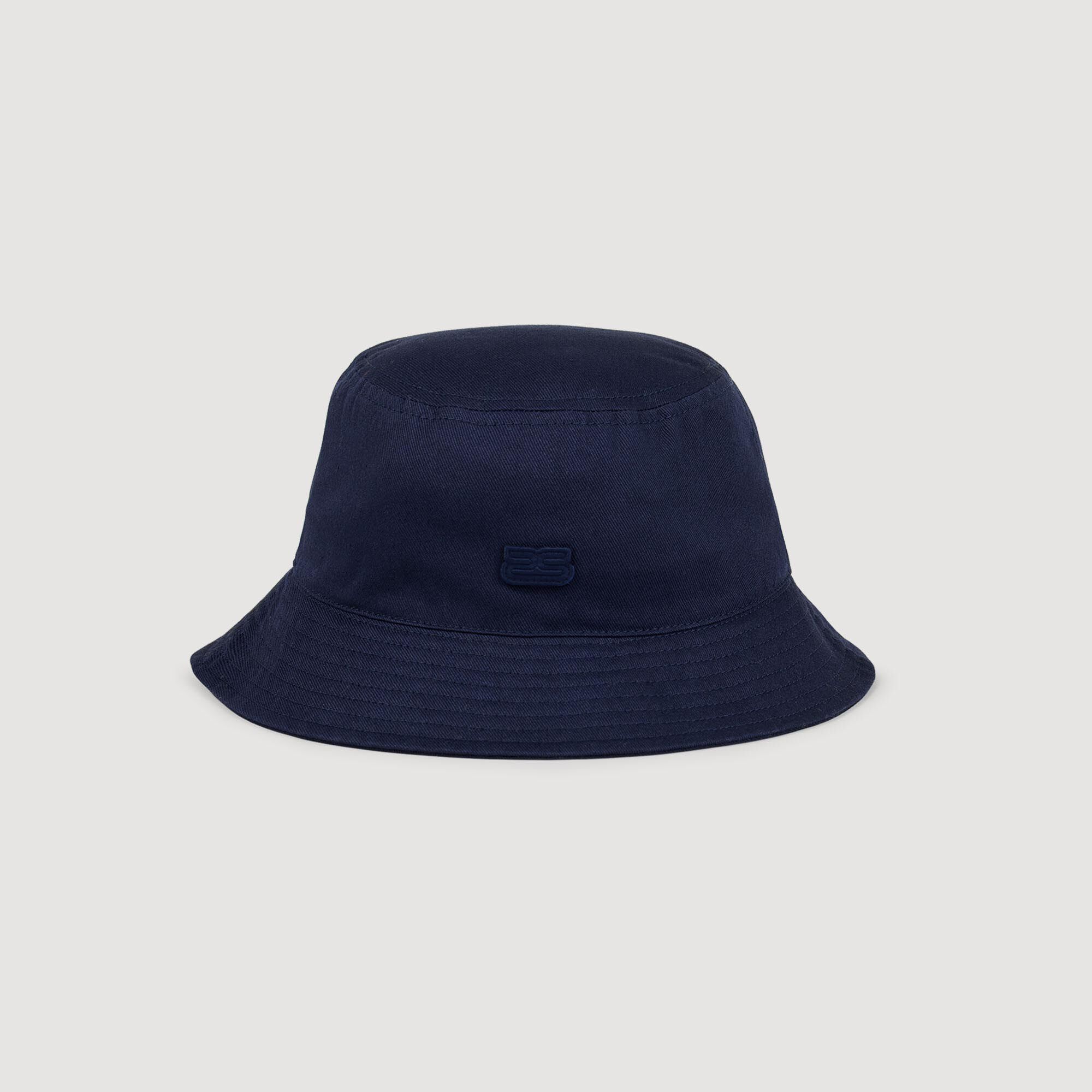 Bucket hat katoen met patch