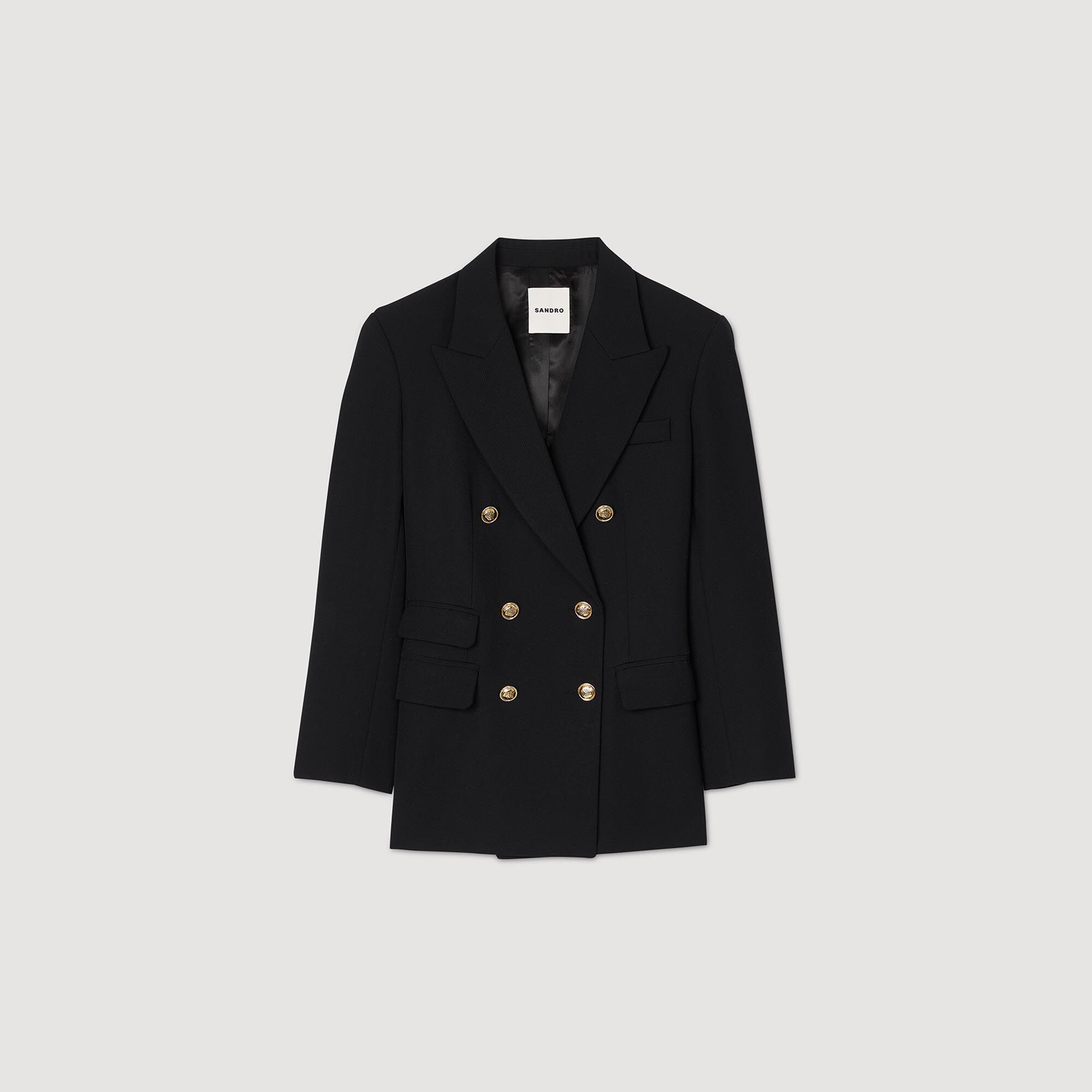 Blazer met gekruiste knoopsluiting